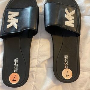 Michael Kors black slides Size 7
